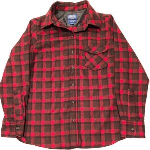 Womens Red Pendleton Flannel Med Petite
